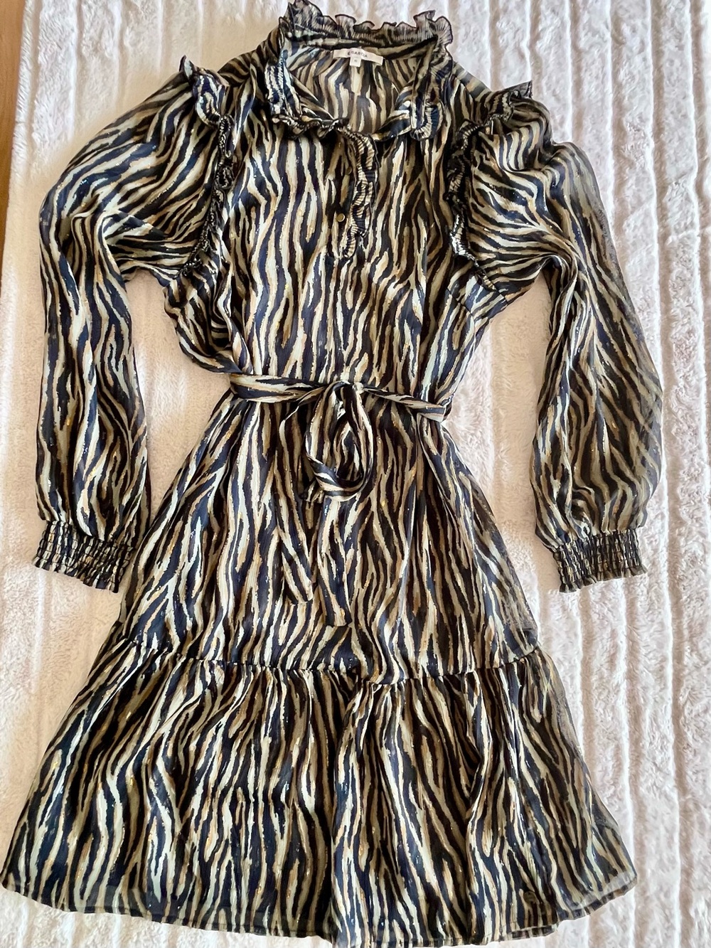 Garcia Dark Fairycore Sheer Ruffle Dress Whimsigoth Prairie Chic✨EUC - Picture 16 of 16